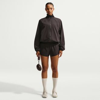 Nike Womens SKIMS Stretch Nylon Runner Shorts in Brown | IU2226-231