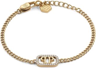 Philipp Plein Lettering Logo-Chain Bracelet - Dames - Armbanden - Geel - ONE Size - Accessoires