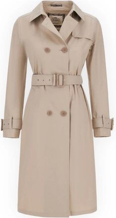 Herno Jassen, Dames, Beige, L, Waterdichte Trenchcoat