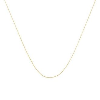 House of Brilliance 10K Gold 1/2 mm Slender & Dainty Fine Rope Chain Necklace in Yellow at Nordstrom, Size 16