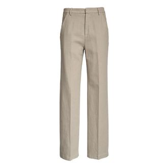 Dondup Straight Trousers, female, Beige, Size: W30 Straight Trousers
