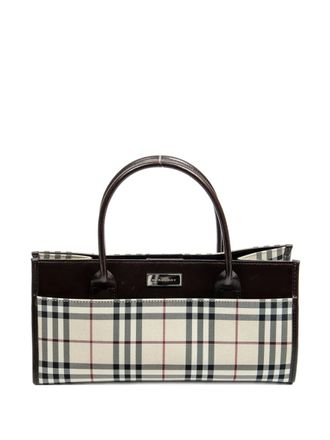 Burberry check-pattern handbag - Neutrals