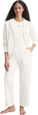 Marc O'Polo Loungehose MARC OPOLO Lounge Longpants, Damen, Gr. S, N-Gr, wei&szlig;, Single Jersey, Obermaterial: 100% Baumwolle, unifarben, Hosen Loungehose, schwerer H