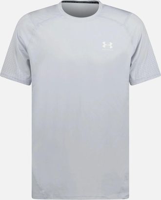 Under Armour Mens Under Armour HG Armour Fitted NVLTY Short Sleeve T-Shirt Grey - Size: 42