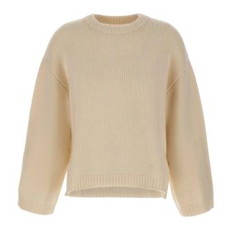 Soft Goat Jersey de cuello redondo - Knitwear - Mujer - Beige - M