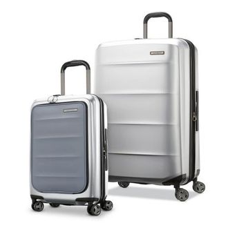 Samsonite Octiv 2 Piece Set (Pro Front Pocket 20/28) Hardside Spinner in Aluminum Silver at Nordstrom