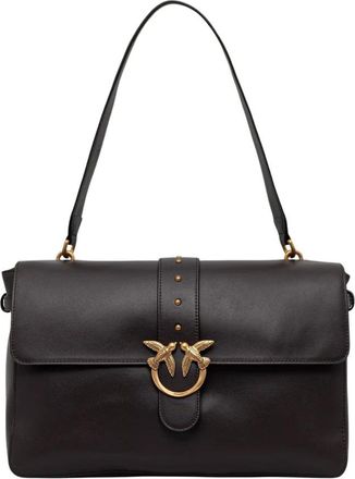 Pinko Leren Schoudertas - Dames - Schoudertassen - Bruin - ONE Size - Leer - Tassen