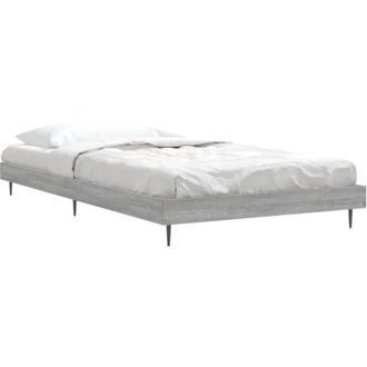 vidaXL Bed Frame without Mattress Grey Sonoma 90x200 cm Engineered Wood Vidaxl