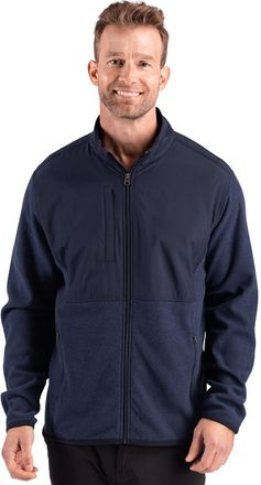 Cutter & Buck Hunts Point Recycled Fleece Mens Hybrid Full Zip Jacket