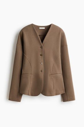 H&M Jersey Blazer in Brown at Nordstrom, Size X-Small
