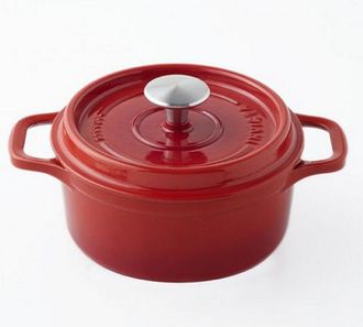 Invicta Cacerola Redonda De Hierro Fundido Esmaltado 26cm Rub&iacute; - Puv402260