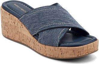 Easy Spirit Fawn Wedge Slide Sandal - Wide Width Available in Dbl01 at Nordstrom, Size 9.5
