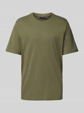 Tommy Hilfiger Regular Fit T-Shirt aus reiner Baumwolle in Oliv, Gr&ouml;&szlig;e M