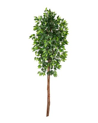 Nearly Natural 6Ft Artificial Double Trunk Ficus Tree