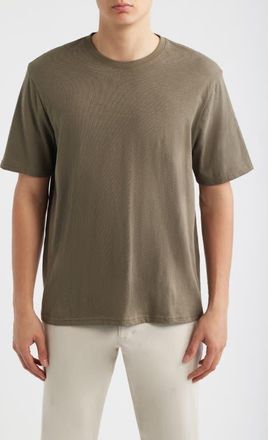 Nordstrom Slub Cotton Crewneck T-Shirt in Olive Tundra at Nordstrom, Size Xxx-Large