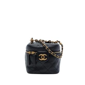 Chanel Pre-owned Vanity Bag - Dames - Pre-owned - Zwart - Maat: ONE Size Leer