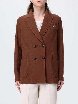 Circolo 1901 Blazer doppiopetto in cotone stretch con tasche a toppa