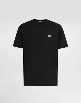 Dolce & Gabbana Cotton T-shirt With Tag - Man T-shirts And Polos Black 48