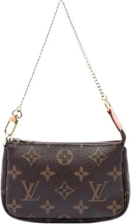 Louis Vuitton Pre-owned Mini Pochette Accessoires - Dames - Vintage Mini Tas - Bruin - ONE Size - Vintage