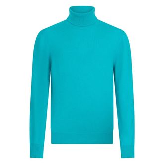 Malo Truien & Vesten, Heren, Blauw, M, Kasjmier, Cashmere Turtleneck Sweater
