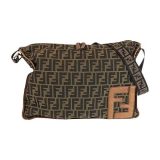 Fendi Pre-owned Cross Body Bags, female, Brown, Size: ONE SIZE Pre-owned Vintage Messenger Bag