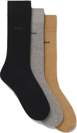 HUGO BOSS Three-Pack Of Regular-Length Socks, Size 40-46