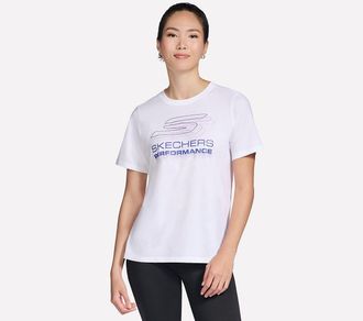 Skechers Funktionsshirt SKECHERS VELOCITY TEE, Damen, Gr. XXL, weiss (wei&szlig;), Obermaterial: 60% Baumwolle, 40% Polyester, Shirts Funktionsshirt