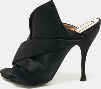N&deg;21 N&deg;21 Black Satin Knot Mules