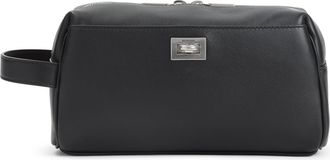 Balenciaga Black Leather Rodeo Toiletry Pouch-Uomo