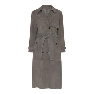 Bruuns Bazaar Cappotto in camoscio Wiolas - - Coats - Donna - Grigio - S
