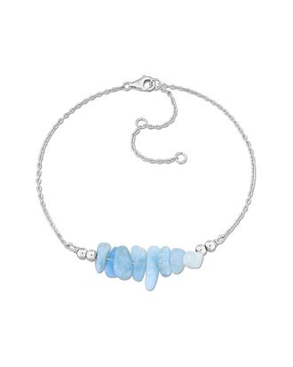 Rina Limor Silver 0.98 Ct. Tw. Aquamarine Bead Bracelet