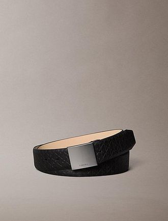 Calvin Klein Cintur&oacute;n De Piel Con Hebilla Con Placa De Logo Con Emblema