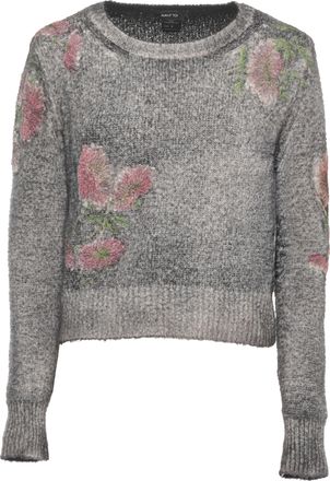 Avant Toi Grey Floral Pattern Cotton Cardigan