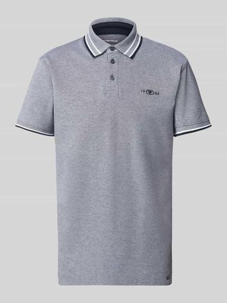 Tom Tailor Regular Fit Poloshirt mit Kontraststreifen in Blau, Gr&ouml;&szlig;e XL