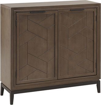 Leick Home Emmett 3 Tier Mixed Metal & Wood Entryway Storage Cabinet