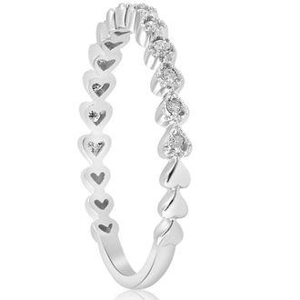 Pompeii3 Stackable Diamond Wedding Ring 14k White Gold