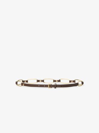 Michael Kors Chain Link Leather Belt