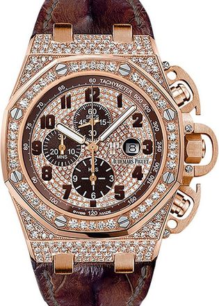 Audemars Piguet Royal Oak Offshore Diamond Pave Dial Automatic Mens Chronograph Watch 26215OR.ZZ.A801CR.01