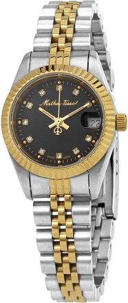 Mathey-Tissot Mathey II Quartz Crystal Black Dial Ladies Watch D710BN