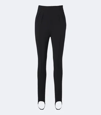 MUGLER Wool-blend stirrup leggings
