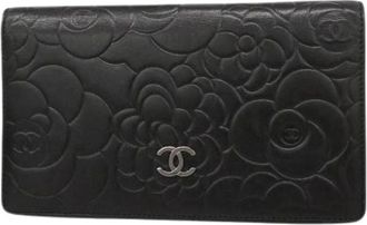 Chanel Pre-owned Wallets, female, Black, Size: ONE SIZE Pre-owned Long wallet (bi-fold)