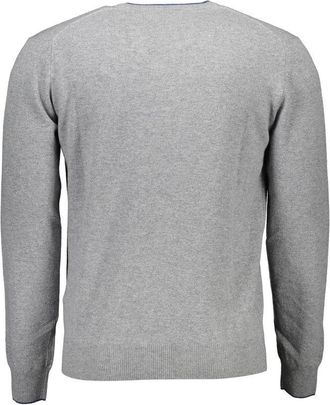 Harmont & Blaine Mens Vneck Knit Sweater - Grey Wool - Size 2XL