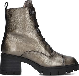 Hispanitas Lace-Up Hi Boots - Dames - Laarzen met Hak - Bruin - 38 EU - Leer - Schoenen