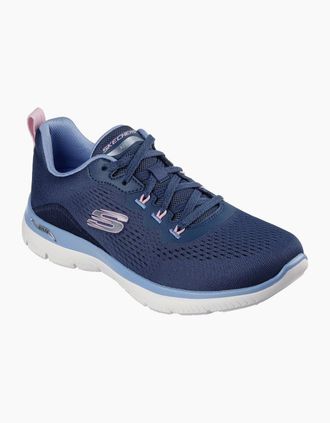 Skechers Womens Skechers Arch Fit Summits Polyester Womens Navy/Light Blue Trainers - Size: 5