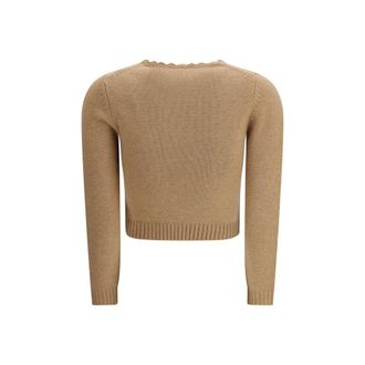 Chlo&eacute; Womens Brown Wool Sweatshirt Clothing