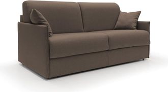 Divani.Store Sof&aacute; cama convertible en tela impermeable 149 cm marr&oacute;n