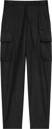 Givenchy Zwarte broek voor mannen - Heren - Straight fit broeken - Zwart - M - Katoen - Broeken
