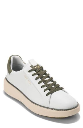 Cole Haan GrandPro Topspin Waterproof Golf Shoe in White /Dusty Olive Suede at Nordstrom, Size 8.5