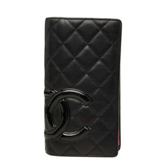 Chanel Black Cambon Ligne Long Wallet (Bi-Fold) (Pre-Owned)