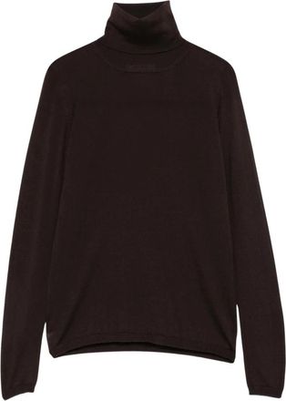 Max Mara Saluto Turtleneck - Dames - Coltruien - Bruin - M - Wol - Truien & Vesten